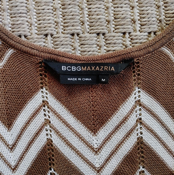 NWOT BCBGMaxAzria Stretchy Zigzag Mini Dress Sz M - Picture 6 of 9